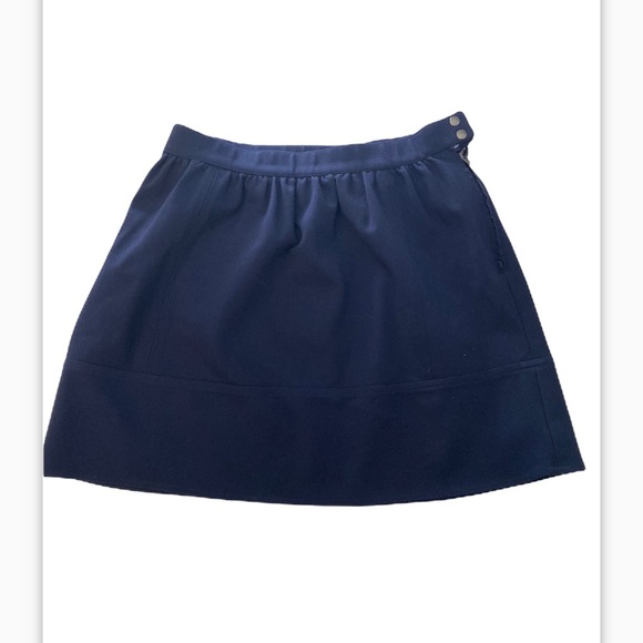 Madewell Snap Button A-Line Mini Skirt - Women | Color: Blue | Size: 4 - Picture 1 of 7